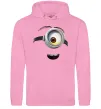 Женская толстовка (худи) Міньйон обличчя Розовый фото