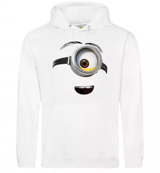 Жіноча толстовка (худі) Міньйон обличчя Білий фото