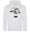 Жіноча толстовка (худі) Міньйон обличчя Сірий меланж фото
