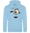 Женская толстовка (худи) Міньйон обличчя Голубой фото