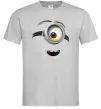 Мужская футболка Міньйон обличчя Серый фото