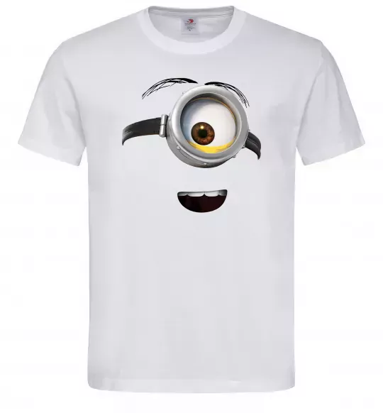 Мужская футболка Міньйон обличчя Белый фото
