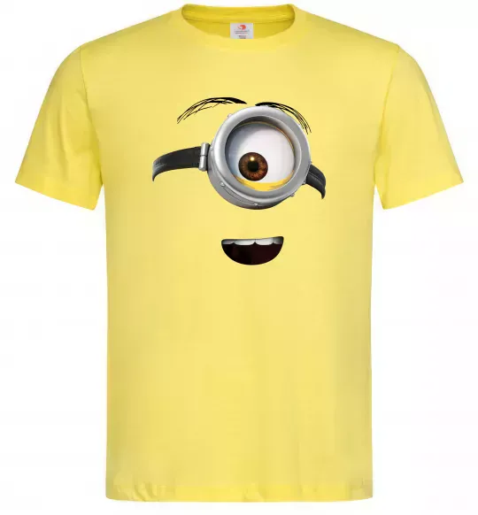 Мужская футболка Міньйон обличчя Лимонный фото