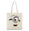 Еко-сумка Міньйон обличчя Бежевий фото