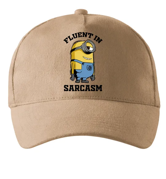 Кепка Fluent in sarcasm Песочный фото