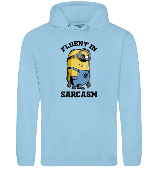 Женская толстовка (худи) Fluent in sarcasm Голубой фото
