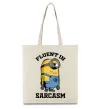 Еко-сумка Fluent in sarcasm Бежевий фото