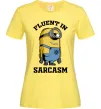 Жіноча футболка Fluent in sarcasm Лимонний фото