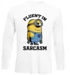Лонгслів Fluent in sarcasm Білий фото