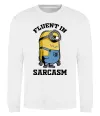 Світшот Fluent in sarcasm Білий фото