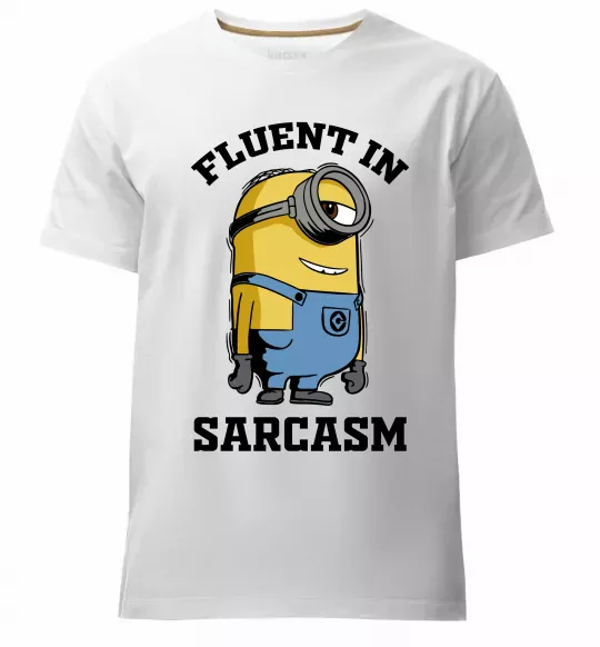 Чоловіча преміум футболка Fluent in sarcasm Білий фото