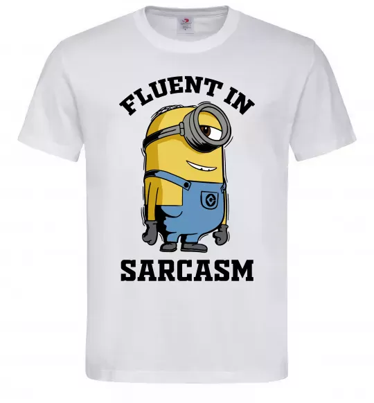Чоловіча футболка Fluent in sarcasm Білий фото