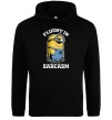 Мужская толстовка (худи) Fluent in sarcasm Черный фото