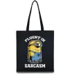 Еко-сумка Fluent in sarcasm Чорний фото