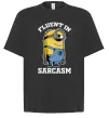 Футболка Оверсайз Fluent in sarcasm Чорний фото