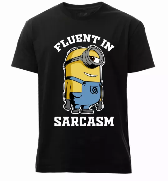 Чоловіча преміум футболка Fluent in sarcasm Чорний фото
