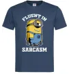 Чоловіча футболка Fluent in sarcasm Темно-синій фото
