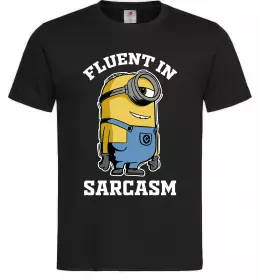 Чоловіча футболка Fluent in sarcasm Чорний фото