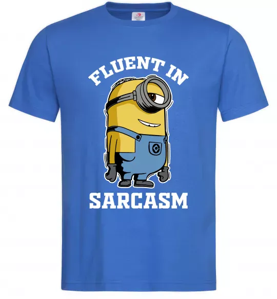Чоловіча футболка Fluent in sarcasm Яскраво-синій фото