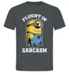 Чоловіча футболка Fluent in sarcasm Графіт фото