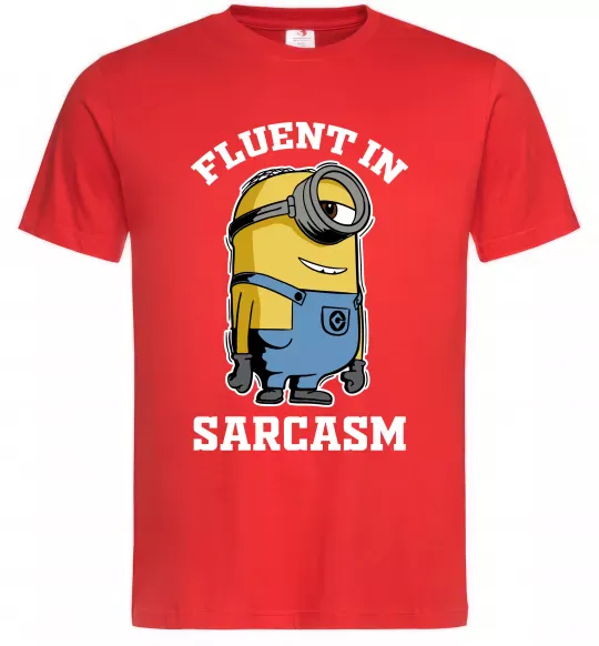 Чоловіча футболка Fluent in sarcasm Червоний фото