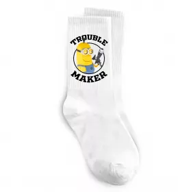 Носки Trouble maker minion Белый фото