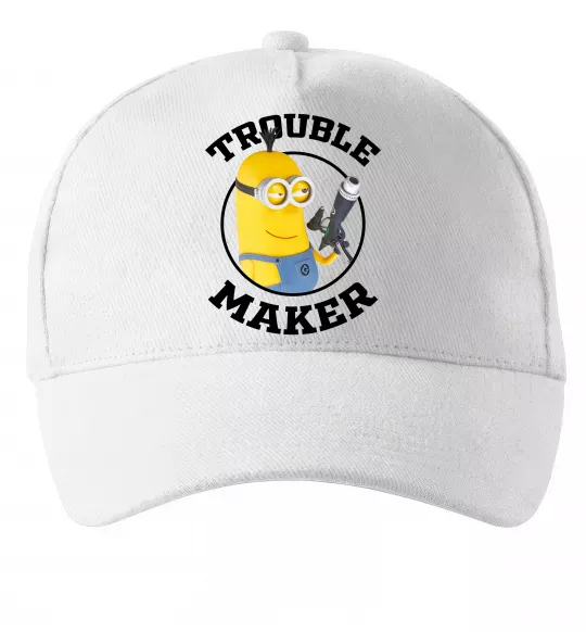 Кепка Trouble maker minion Білий фото