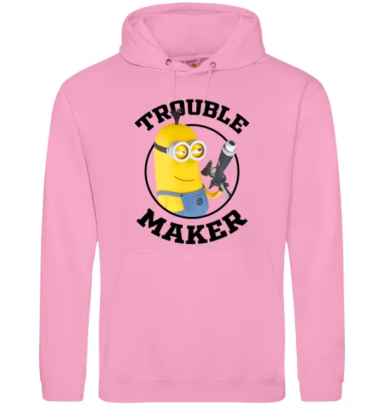 Жіноча толстовка (худі) Trouble maker minion Рожевий фото