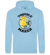 Жіноча толстовка (худі) Trouble maker minion Блакитний фото