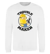 Свитшот Trouble maker minion Белый фото