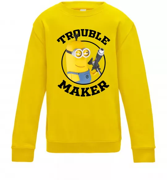 Дитячий світшот Trouble maker minion Сонячно жовтий фото