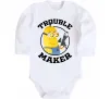Дитячий бодік Trouble maker minion Білий фото