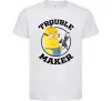 Дитяча футболка Trouble maker minion Білий фото