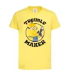 Дитяча футболка Trouble maker minion Лимонний фото