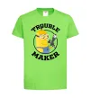 Дитяча футболка Trouble maker minion Лаймовий фото