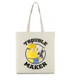 Еко-сумка Trouble maker minion Бежевий фото