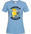 Жіноча футболка Trouble maker minion Блакитний фото