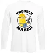 Лонгслів Trouble maker minion Білий фото