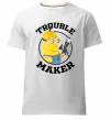 Чоловіча преміум футболка Trouble maker minion Білий фото