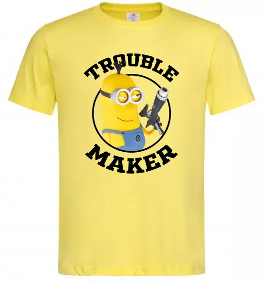 Чоловіча футболка Trouble maker minion Лимонний фото