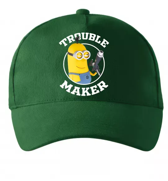 Кепка Trouble maker minion Темно-зелений фото