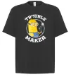 Футболка Оверсайз Trouble maker minion Чорний фото