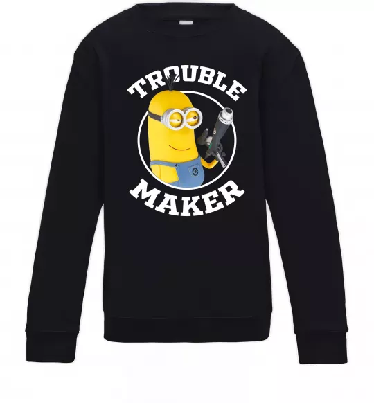 Дитячий світшот Trouble maker minion Чорний фото