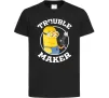 Дитяча футболка Trouble maker minion Чорний фото