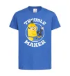 Дитяча футболка Trouble maker minion Яскраво-синій фото