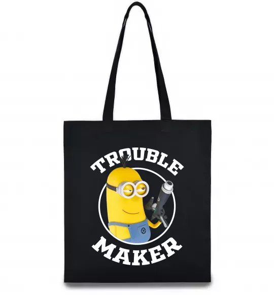 Еко-сумка Trouble maker minion Чорний фото