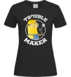 Жіноча футболка Trouble maker minion Чорний фото