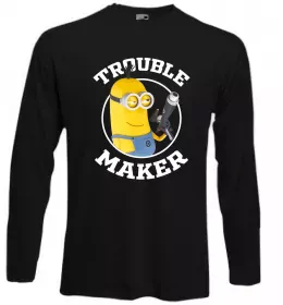 Лонгслив Trouble maker minion Черный фото