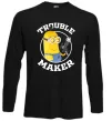Лонгслів Trouble maker minion Чорний фото