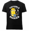 Чоловіча преміум футболка Trouble maker minion Чорний фото